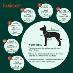 Kuoser dog shirt back view highlights soft fabric and flexible fit for walks.