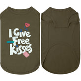 Kuoser dog shirt front view brown shows breathable sleeveless design for comfortable all-day wear.