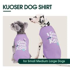 Kuoser dog shirt soft breathable fabric close-up, breathable comfort during outdoor play