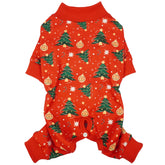 Kuoser dog winter pajamas red snowman pattern keep your pup cozy during cold indoor days