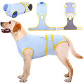 Kuoser recovery suit dogs front view with post-surgery protection and secure fit