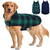 Kuoser reversible dog jacket green XL front view highlights warm winter protection.