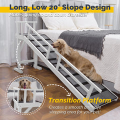 KUVETO dog ramp top platform offers a roomy landing for comfortable transitions.