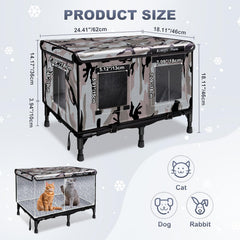 KWUY Outdoor Cat House for Ferals spacious-3-4-cats highlights room for multiple felines.