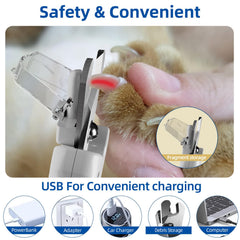 KWV safety guard prevents overcutting during grooming.