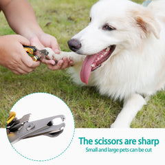 KXCDTECH heavy-duty dog nail clippers 3-in-1 with comb and nail file.