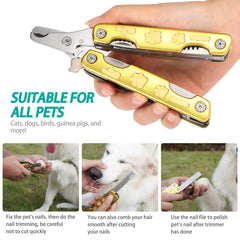 KXCDTECH heavy-duty dog nail clippers safety stop guard for safer trims.