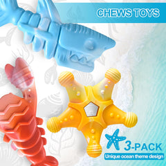KXK Dog Toys indestructible chewers closeup highlights tough nylon design for lasting play.
