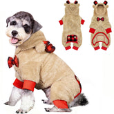 KYEESE dog Christmas pajamas with reindeer hood for festive warmth and photos
