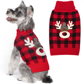 KYEESE dog Christmas sweater with reindeer back offers festive warmth for cold walks.