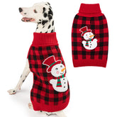 KYEESE dog Christmas sweater with snowman back for festive photo moments.