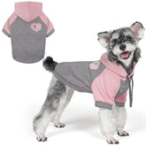 KYEESE dog hoodie with drawstring for adjustable comfort during outdoor walks.