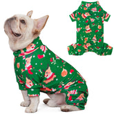 KYEESE dog pajamas with reindeer design for warm holiday photoshoots.