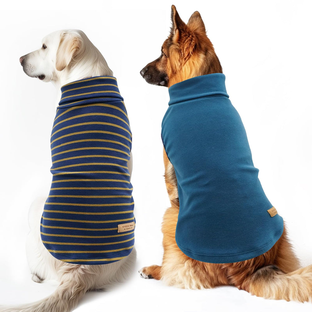KYEESE dog sweater back view showing cozy fit for daily outdoor walks