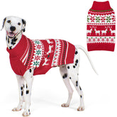 KYEESE dog sweater with Christmas snowflake pattern for festive warmth and style