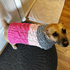 Kyeeese color block pink turtleneck close-up emphasizes warm neck protection.