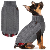 KYEESE dog sweater pullover front view highlighting cozy warmth for small dogs.