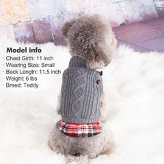 KYEESE dog sweater soft knit fabric offers gentle stretch for comfortable movement.
