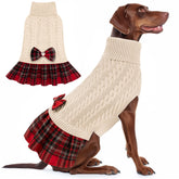 KYEESE dog sweater with turtleneck and soft yarn keeps pets warm