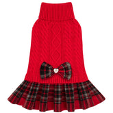 KYEESE dog sweater warm pullover red xl front view for cozy outdoor walks