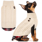 Kyeeese dog sweater warm turtleneck front view for cozy fall walks
