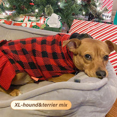 KYEESE dog-sweater-winter-outfit shows leash hole for easy walks.