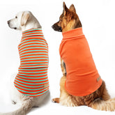 KYEESE dog sweater back view shows warm, flexible fit for large dogs during outdoor walks.