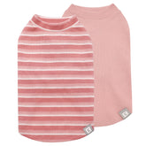 KYEESE waffle dog shirt pink front view for breathable everyday wear.