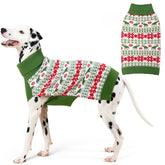 KYEESE dog Christmas sweater back-pattern for festive warmth during winter walks