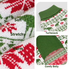KYEESE dog Christmas sweater leash-hole view enables quick leash attachment