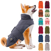 KYEESE dog coat back view highlights warm fleece lining for cold-weather walks.