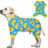kyeese dog pajamas blue floating duck front view for comfy daily wear.