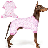 KYEESE velvet dog pajamas pink unicorn front view for cozy warmth and playful look