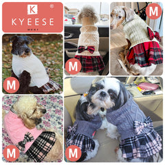 KYEESE dog sweater gingham patchwork offers stylish everyday wear.
