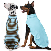 KYEESE dog sweater back view highlights the stretchy sleeveless design for comfortable movement.