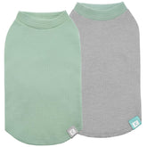 KYEESE 2Pack dog shirts front view shows breathable waffle fabric for cool comfort