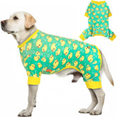 KYEESE dog pajamas in yellow ducks pattern provide cozy daily wear for dogs.