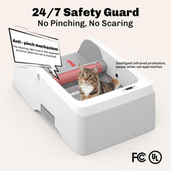 KYKY app-controlled litter box enables one-click cleanup and sleep-time pauses.