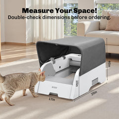 KYKY large automatic cat litter box supports multiple cats with roomy interior.
