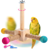 Kyouki Bird Perch Toy 360° stand with vivid colors for small and medium parrots, promoting engagement.