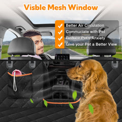 Kytely dog seat cover mesh window enhances airflow and reduces anxiety.