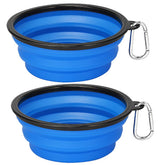 Kytely large collapsible dog bowls blue pack - travel-ready for outdoors and pets.