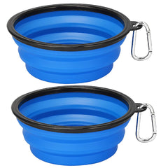 Kytely large collapsible dog bowls blue pack - travel-ready for outdoors and pets.