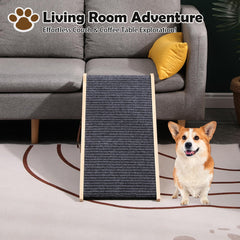 KYUYAO6 built-in-handle dog ramp close-up for easy transport.