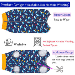 kzrfojy easy on off dog suit for quick dressing