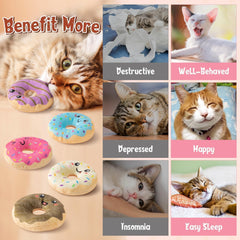 L1rabe Donut Catnip Toy kitten playtime in action during indoor play