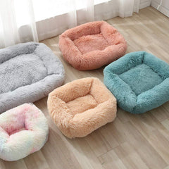 La La Pet Donut Bed non-slip base keeps it steady on hard floors.