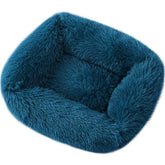 La La Pet Donut Bed outer view showcases plush fabric and raised rim for secure lounging.