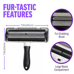 LA Paws and Claws lint roller on car seat cleans fur for a fresher ride.