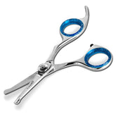 Laazar straight dog grooming scissors round-tip closeup for safe facial trimming